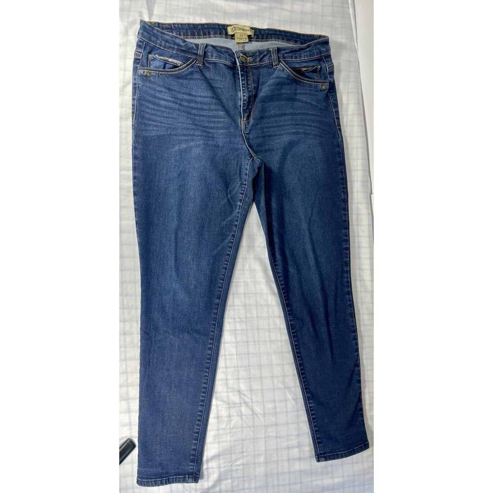 Democracy Jegging Jeans Mens/Womens Size 16 Blue Stretch Medium Wash Ankle Denim